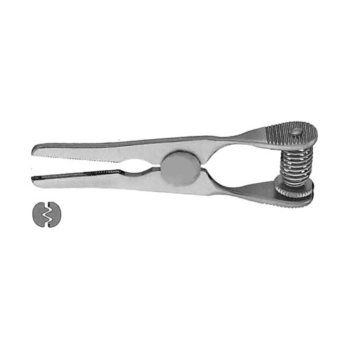 Glover Bulldog Clamps, Debakey Teeth, Adjustable Tension, Curved, Jaws 2.0 Cm, 2" (5.0 Cm)